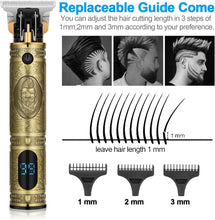 Hair Clippers Men Cordless, Beard Trimmer Men Rechargeable, Head Electric Shavers for Men, Professional Grooming Kit for Beard & Hair with 3 Guide Combs, Easy Home Haircutting, Gifts for Men & Women