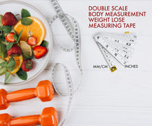 Dual Sided Durable Measuring Tape for Body and waist Measure includes free BMI weight control app and eBook, Clothes Fabric Sewing Tape Made Of Flexible Fiber Glass