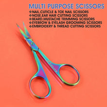 Harams Cuticle Scissors Multipurpose Little Beauty Scissors for Manicure Pedicure, Eyebrows, Eyelash, Nose, Beard, Mustache, Hair Trimming  Grooming Shears for Men and Women (Nail Scissors)