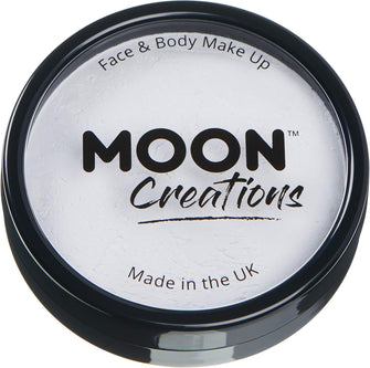 Moon Creations Pro Face & Body Makeup  White  36g  Professional Colour Paint Cake Pots for Face Painting  Face Paint For Kids, Adults, Fancy Dress, Festivals, Halloween