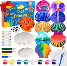 Kids Sea Shell Painting Kit, Eleanore's Diary Arts & Crafts Painting Gifts for Boys Girls, DIY Creative Craft Activities Toys for Age 5 6 7 8 9 10 11 12 Year Old, Birthday Christmas Rainy Day Gifts