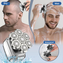 Head Shavers for Bald Men, 7D Magnetic Detachable Head Shaver Waterproof, Electric Men's Rotary Razor LED Display Grooming Kit and Wet/Dry Rechargeable Shaver with Beard Trimmer Nose Hair Clipper