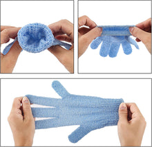 1 Pair Exfoliating Gloves, Exfoliating Body Scrub Exfoliator Glove, Exfoliating Mitt, Body Exfoliator Hand Mitten, Body Scrubber Bath Gloves Scrubs for Shower, Spa, Massage, Dead Skin Cell Remover