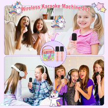 Dislocati Unicorn Gifts for Girls,Kids Microphone Girls Birthday Presents Girls Toys Age 3-12 Year Old Girls Gifts Wireless Bluetooth Speaker Karaoke Machine 2 Microphones for Kids Karaoke Microphones