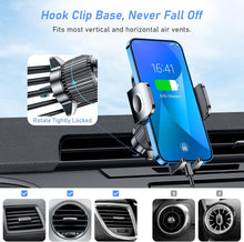 Blukar Car Phone Holder, Air Vent Car Phone Mount Cradle 360 Rotation - Upgraded Super Stable Hook Clip - One Button Release Holder for iPhone, Galaxy, All 4.0''-6.7'' Smartphones