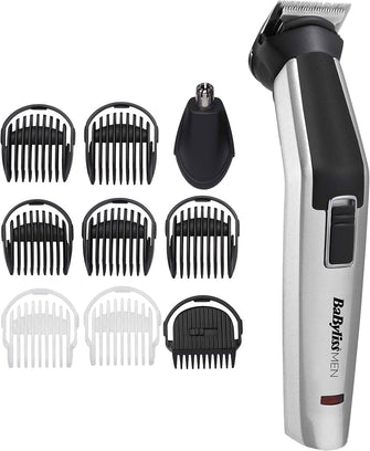 BaByliss MEN 10 in 1 Titanium Face and Body Multi Grooming Kit with Nose Trimmer Head