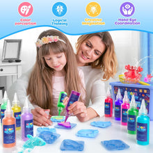 Hot Bee 20 Colours Magic Water Elf Toy Kit, Aqua Fairy Water Gel Kit with 8 Double-Sided Moulds, 10 Glitter Gels, Kids Toys, DIY Aqua Fairy, Creative Crafts & Art Kit Gifts for Girls Ages 5 6 7 8