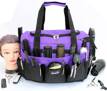 Hairdressing Designer Session Bag Large Mobile Hairdresser Barber Kit Holder in Purple