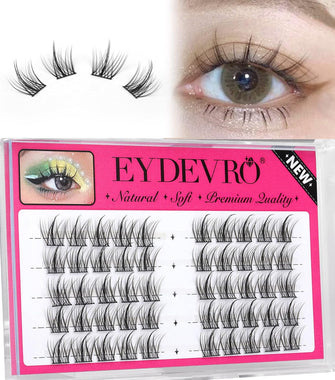 Manga Lashes Bottom Individual Eyelashes Anime Natural Look False Eyelashes Korean Eye Lashes Cluster Spiky Wispy Mink Fake Eyelashes by EYDEVRO (50 Clusters)