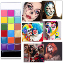 20 Colors Face Painting - Face Body Paint Palette Kit for Adult/Professional Tattoo Painting Art, Halloween Party Cosplay Makeup Fancy Dress Adult Painting