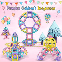 Magnetic Building Blocks Toys for 3 4 5 6 Year Old Girls Boys Gift, Magnetic Tiles for Kids for Toddlers Gift, Toys for 3 year old Girls Boys STEM Learning Educational Construction Blocks 40pcs