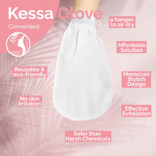 Fatima's Garden Soft Exfoliating Kessa Glove for Body & Face - Deep Cleansing Mitt for Dead Skin Removal - Moroccan Spa Scrubber - Perfect for Hammam, Bath, and Shower (2 SOFT Beige gloves)