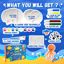 Kids Sea Shell Painting Kit, Eleanore's Diary Arts & Crafts Painting Gifts for Boys Girls, DIY Creative Craft Activities Toys for Age 5 6 7 8 9 10 11 12 Year Old, Birthday Christmas Rainy Day Gifts