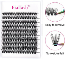 Individual Cluster Lashes Extensions 200Pcs 40D 0.07 D Curl 8-16mm Mixed Trays DIY Eyelash Extensions at Home