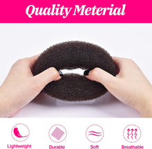 Hair Donut Brown, MORGLES 4PCS Hair Bun Donut Ballet Bun Ring Hair Bun Maker Shaper Chignon Doughnut with 10PCS Hair Pins