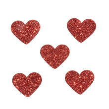 50 x Red Glitter love hearts confetti/table confetti, Anniversary, Valentines day decorations