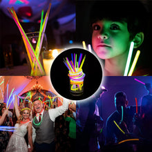 15pcs Premium 8 Inch Glow Sticks With Connectors To Make Neon Necklace Wrist Band Bracelets, Party Favours, Party Bag Fillers for Kids - Party Accessories, Long-lasting Glow Sticks for Children
