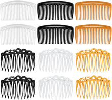 12Pcs Hair Combs Slides, Hair Slides Plastic French Twist Decorative Hair Comb Hair Accessories for Women Girls, 11 and 23 Teeth