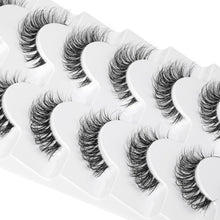 JIMIRE False Eyelashes Clear Band Small Faux Mink Lashes Natural Look Cat Eye 13MM Short Fluffy 3D Light Volume Eyelash Pack 7 Pairs