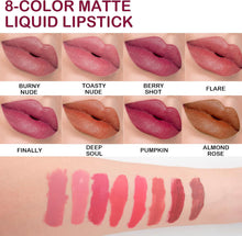 8PCS Matte Liquid Lipstick Makeup Set Matte Lipstick Lasting Non-Stick Cup Not Fade Waterproof Long Lasting Lip Sticks Gift For Make Up Women