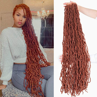 JHZHONG 8Packs nu faux locs crochet Hair 36 Inches Pre-looped Goddess Locs Crochet Hair Soft Dreadlocks Synthetic Hair Extensions 12strands/Pack(350)