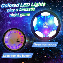 lenbest Hover Football - Football Gifts for Boys - Rechargeable LED Air Power Floating Football with Whistle - Indoor Outdoor Football Games - Kids Toys for 2 3 4 5 6 7 8 9 10 year old boy