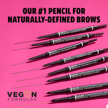 NYX Professional Makeup Micro Brow Pencil, Dual Ended with Mechanical Brow Pencil and Spoolie Brush, Vegan Formula, Shade: Ash Brown