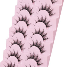 Manga Lashes Natural Look Anime Lashes Wispy Faux Mink False Eyelashes Fluffy Spiky 3D Volume Eye Lashes Korean Japanese Asian Cosplay Fake Eyelashes Look Like Individual Cluster by EYDEVRO(7 Pairs)