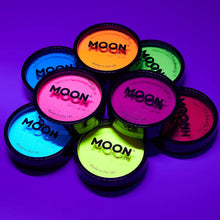 Pro Intense Neon UV Face & Body Paint Cake Pots by Moon Glow - Intense Pink - Professional Water Based Face Paint Makeup for Adults, Kids - 36g