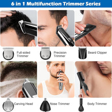 Hair Clippers for Men Victop Cordless Hair Trimmer Shaver Electric Self Hair Clipper Professional Stubble Trimmers 7 in 1 Mens Hair Cutting Gromming Kit with Beard Trimmer Nose Trimmer Body Grommer