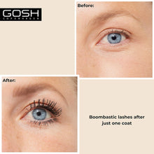 GOSH Boombastic Swirl Mascara with Argan Oil and Bamboo Extract for Care, Swing and XXL Volume Precisely Defined Extra Long Eyelashes without Clumps Fragrance- Mascara  001 Black