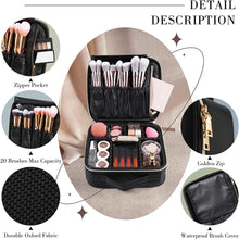 Joligrace Makeup Bag Cosmetic Case Vanity Travel Beauty Box Make Up Train Case Hairdressing Tools Organiser with Adjustable Compartment Oxford Fabric, Black