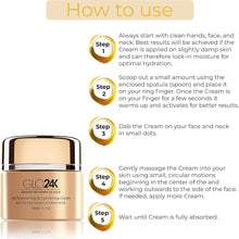 GLO24K Brightening & Lightening Cream with 24k Gold, Turmeric & Vitamins A,C,E