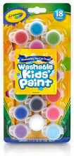 CRAYOLA Washable Paints and Brush - Assorted Colours (Pack of 18)  Perfect for Any Arts & Crafts Needs - Easily Washable  Ideal for Kids Aged 3+