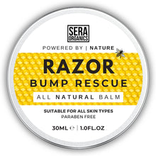 Natural Aftershave Razor Bump Balm With Tea Tree & Hemp Seed - After Shave Repair Balm for Ingrown Hairs & Razor Burns (30ml) By Sera Organics