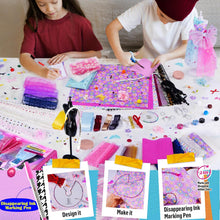 1000+Pcs - Fashion Designer Kit for Girls with 6 Mannequins- Creativity DIY Arts & Crafts Kit Learning Toys Sewing Kit for Kids- Teen Girls Kids Birthday Gift Present Age 6 7 8 9 10 11 12+