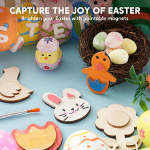 JOYIN 12 Wooden Magnet Creativity Arts & Crafts Painting Kit for Kids, Decorate Your Own Painting Gift for Boys Girls Age 3-12 Year Old,Birthday Parties and Family Crafts, Presents