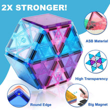 Magnetic Building Blocks Kids Boys Girls Toys Age 6 7 8 9 Magnetic Tiles 3D Castle for Princess Learning Educational STEM Toy 3 4 5 6 7 8 9 Year Old Boy Girls Gifts on Birthday Christmas 47pcs