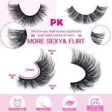 JIMIRE False Eyelashes Fluffy Cat Eye Natural Faux Mink Lashes Dramatic Wispy Fox Eye 17MM Strip Fake Lashes Look Like Eyelash Extensions Pestaas 7 Pairs Pack