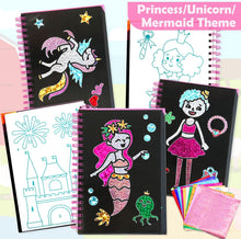 LIKYMO Foil Art for Kids - Art and Craft for Kids, Foil Craft No Mess Creative DIY Activity Toys for 4, 5, 6, 7, 8, 9 Year Old Girls Boys Gifts (Princess)