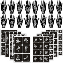 Aresvns Fake Tattoo Stencils 24 Sheets for Women,Reusable Temporary Tattoo Templates for Girls,Body Art Temporary Tattoo Stencils