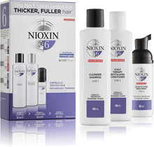 Nioxin 3-Part System, System 6, Chemically Treated Hair with Progressed Thinning Scalp & Hair Treatment