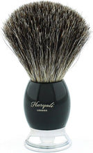 Haryali London Shaving Kit - Black - 5pc Shaving Set - Super Badger Shaving Brush - 5 edge Shaving Blade Shaving Razor - Shaving Stand - Shaving Soap - Shaving Bowl