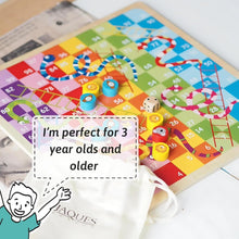 Jaques of London Snakes and Ladders Game for Kids with Ludo Game Board  2 in 1 Kids Board Games  Wooden Games for 3 4 5 Year Olds Girls and Boys  Since 1795