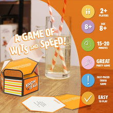 Ginger Fox Know It All Travel-Sized Family Card Game  Fast-Paced Trivia Quiz for Ages 8+  Easy Way To Entertain The Kids  Great Gift Idea For Nights In