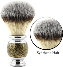 Haryali London Shaving Kit - 5 Pc Antique Shaving Kit - Double Edge Safety Razor - Silver tip Synthetic Shaving Brush - Shaving Bowl - Shaving Soap - Alum - Gold Color Shaving Set as Gift Set