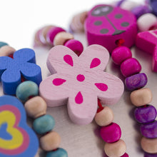 Little Princess Party Jewellery 8 Wooden Beaded Friendship Bracelets for Girls - Party Bag Fillers for Kids Party - Christmas Birthday Party Favours