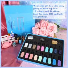 Lavender Violets 21 Pcs Gel Nail Polish Gift Set Frozen Sliver Diamond Gold Nude Pink Halloween Purple Blue Soak Off UV LED Starter Kit Base,Glossy n Matte Top Coat Manicure Varnish F986