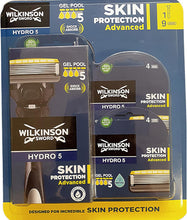 Generic Wilkinson Sword Hydro 5 Blades - Pack of 1 Handle and 9 Razor Blades Men Shaving kit - Quality Razors for Men