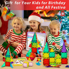 Magnetic Tiles Toys Ages 3-8 Boys Girls Gift Kids Magnetic Building Blocks Set Toys for Toddlers Creativity Gifts Toys for 3 4 5 6 7 8+ Year Old Girls Boys Christmas Birthday-34pcs